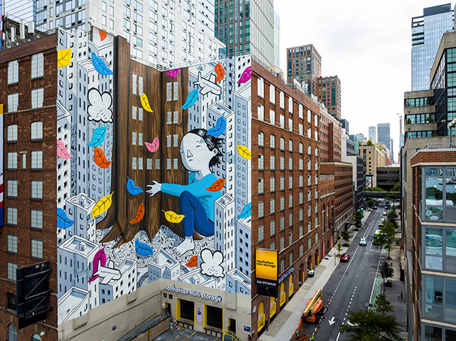 “Climate Action Outdoor Museum” – Street art a New York