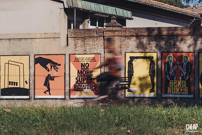 CHEAP - F*CK WAR, Call For Artists 2024, Poster, Bologna. Photo credit: Giulia Rosco