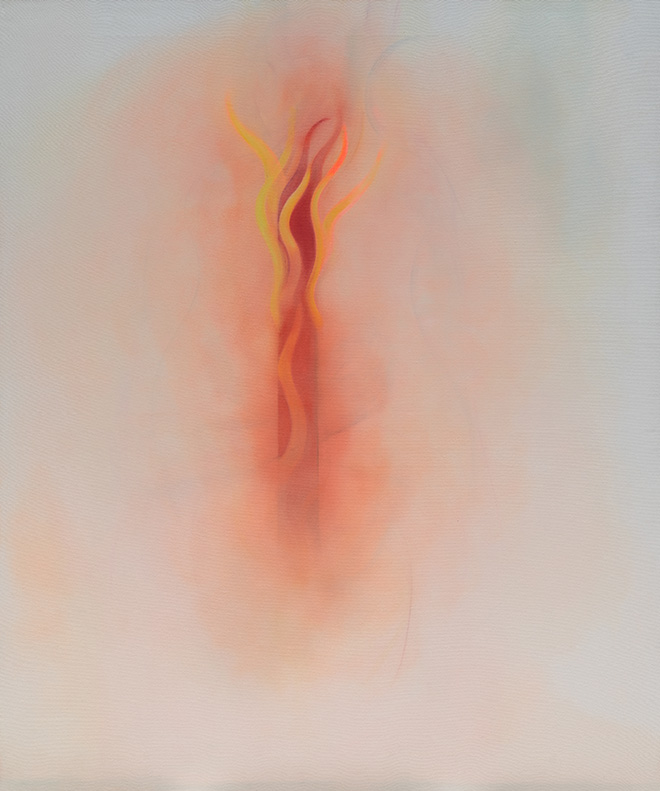 Tal Regev - Throat of fire, 2023, oil on canvas, 120 x 100 cm.