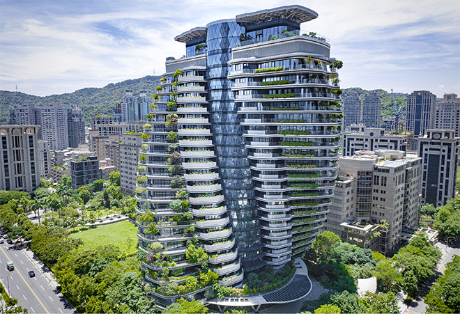 Vincent Callebaut Architectures - Tao Zhu Yin Yuan, The LEED Platinum Residential Tower, Taipei, Taiwan. ©Bes Engineering Corporation