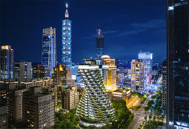 Vincent Callebaut Architectures - Tao Zhu Yin Yuan, The LEED Platinum Residential Tower, Taipei, Taiwan. ©Bes Engineering Corporation