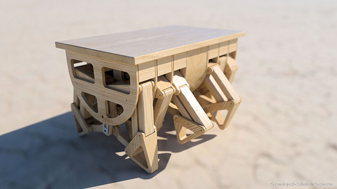 Giliam de Carpentier – Carpentopod: a walking table project