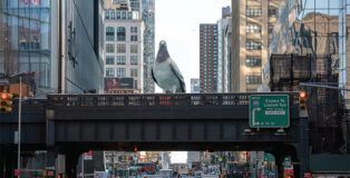 Iván Argote - Dinosaur, High Line Plinth, New York. Rendering courtesy of the artist