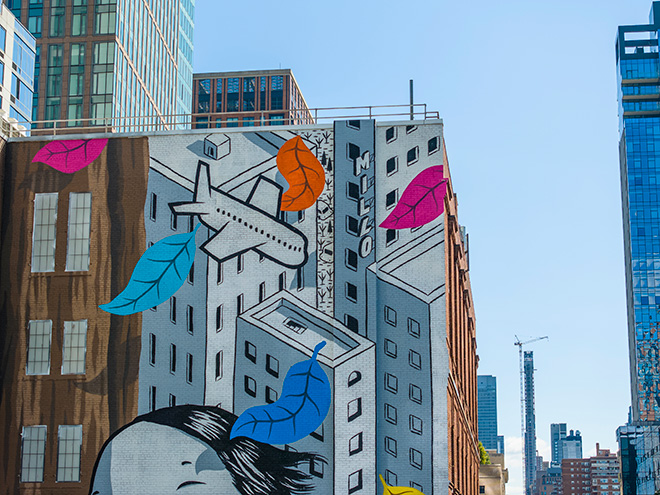 Millo - Urban Restoration Mural (detail), Hudson Yards, New York. Photo credit: @dr_derek for @StreetArtMankind