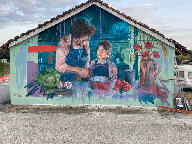 Giulia “Pasa” Frascari, Trisha Palma e Rosmunda – Murales a Rive (VC)