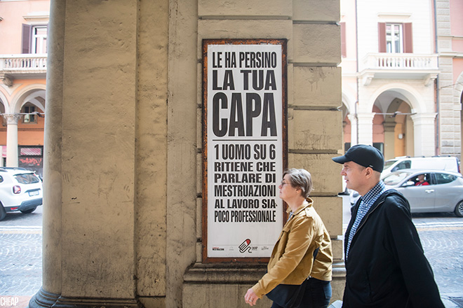 CHEAP x WeWorld - Legalize Mestruazioni, Bologna. Photo credit: Michele Lapini