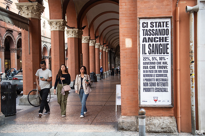 CHEAP x WeWorld - Legalize Mestruazioni, Bologna. Photo credit: Michele Lapini