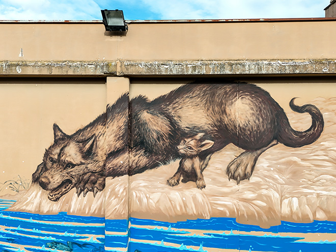 Hitnes + Groove - Murales al Laurentino 38, Roma. Photo credit: Simone Fedele