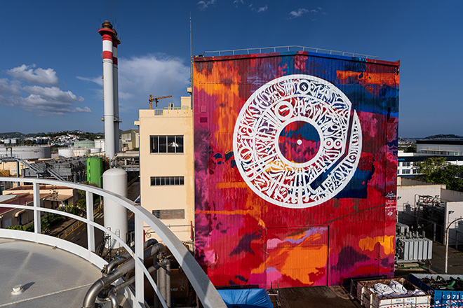 Said Dokins + Silva Ramacci - Mural for Bloop Festival, 2023. Photo credit: Biokip Labs