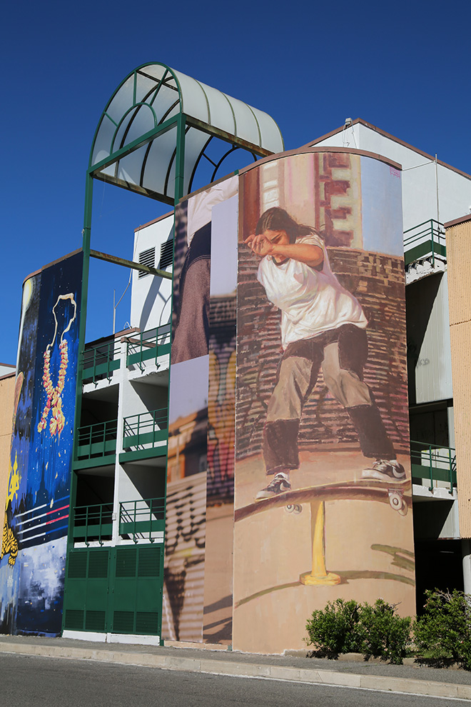 Ettorre - Boardslide, Street Art Festival. I Granai, 2024.  Photo credit: Iacopo Munno