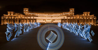 Said Dokins and Leonardo Luna. Veil of Salt Water and Stone, Khorfakkan Amphitheater, Sharjah, 2024