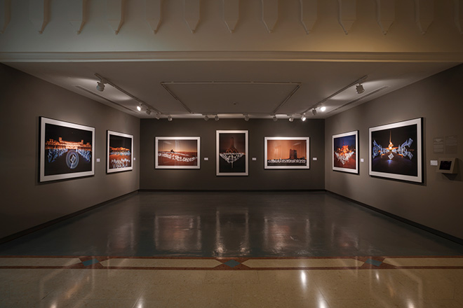 The participation of Said Dokins and Leonardo Luna in the 11th Sharjah Calligraphy Biennial in the United Arab Emirates with Heliographies ofMemory Series. Sharjah Art Museum. 2024. Photos Leonardo Luna