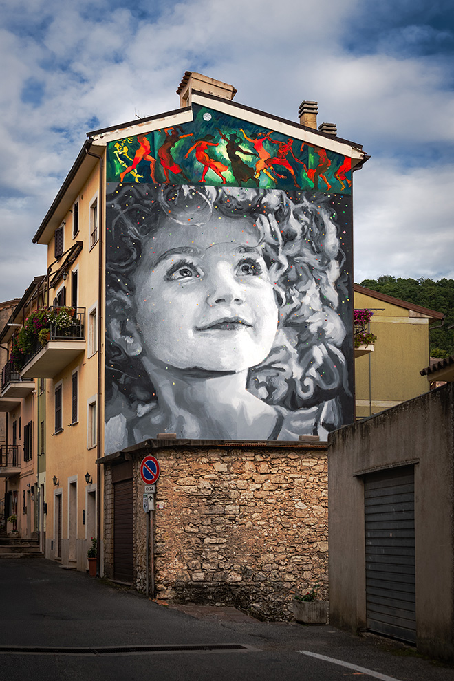 Luis Gomez de Teran - DI, Via della Pineta, 22/24 - Monteflavio, Radici Street Art Festival