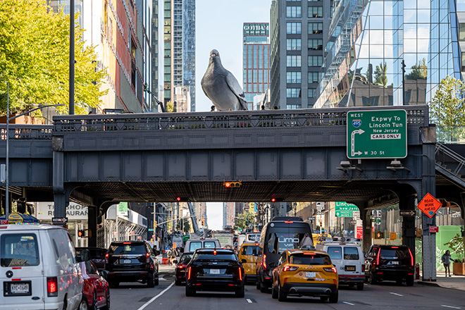 Iván Argote – “Dinosaur”, High Line Plinth, New York