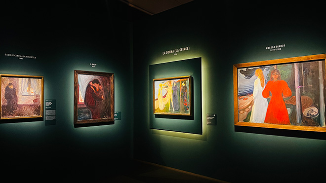 Exhibition views, MUNCH il grido interiore, 2024 Palazzo Reale. photo credits: Pablo Riccomi