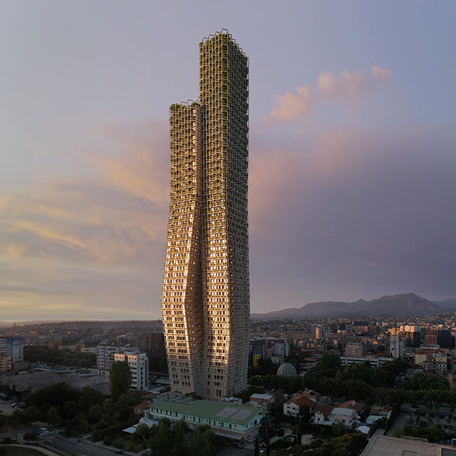 OODA – “Bond Tower”, la nuove torre avveniristica di Tirana