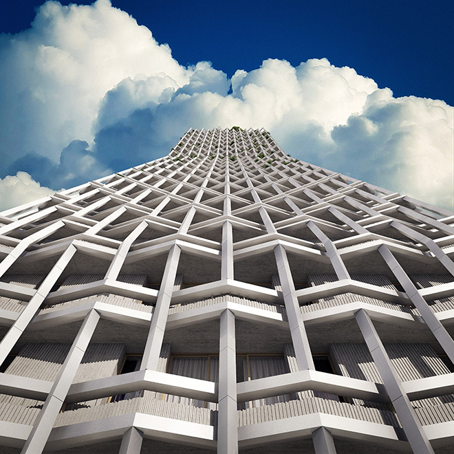 OODA -  Bond Tower, Tirana. Facade Detail. Photo credit: OODA