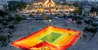 MVRDV - Mega Mat, Bangkok Design Week. Photo credit: ©DOF SkyGround