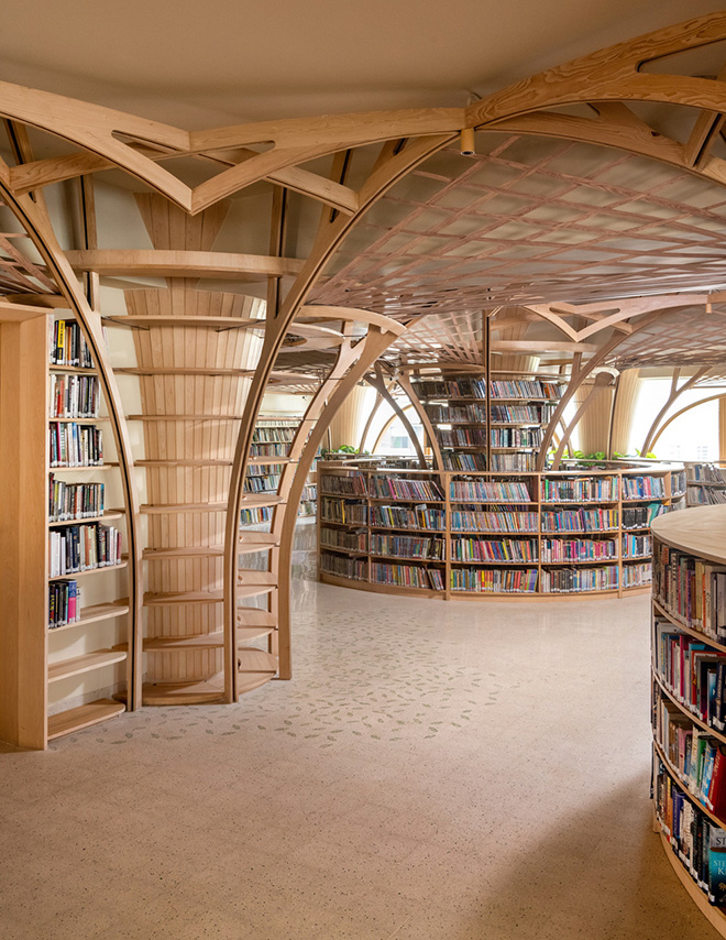 Studio HINGE - The Forest of Knowledge. Looking down the boulevard toward the children's area. Photo credit: Suryan//Dang