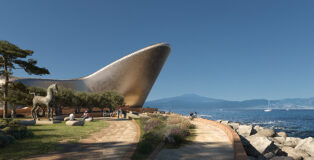 Zaha Hadid Architects - "Centre of Mediterranean Culture", Reggio Calabria. Southern Park Render, Render by Night Nurse