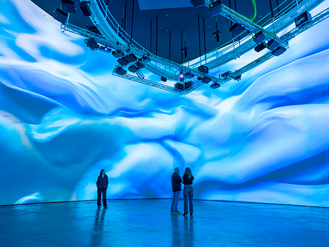 REFIK ANADOL STUDIO - Installation view of Living Architecture: Gehry at the Guggenheim Museum Bilbao © Refik Anadol, Bilbao 2025