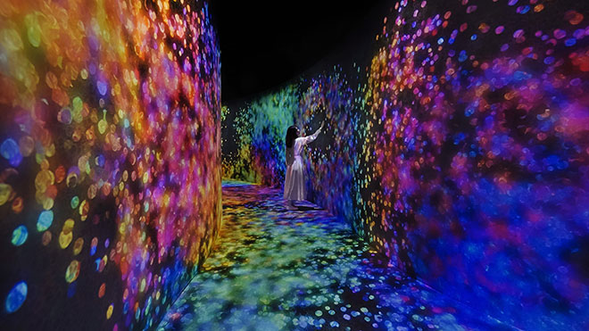 teamLab, Autonomous Abstraction, Exhibition view of teamLab Phenomena Abu Dhabi, 2025, Saadiyat Cultural District, Abu Dhabi © teamLab, Courtesy Pace Gallery