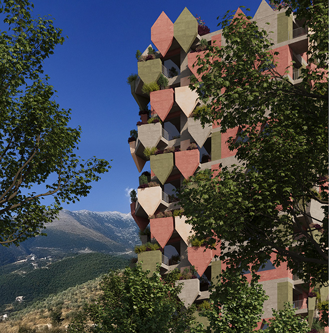 Davide Macullo Architects - Render, The Leaves, Vlore