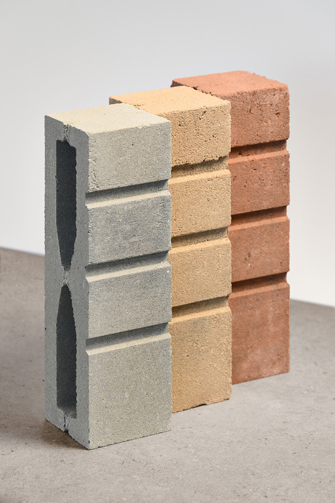 DUAL Concrete brick, Metric Jumbo format, Zurich / Petra / Belfast colours. Photo credit: NEUF architect(e)s